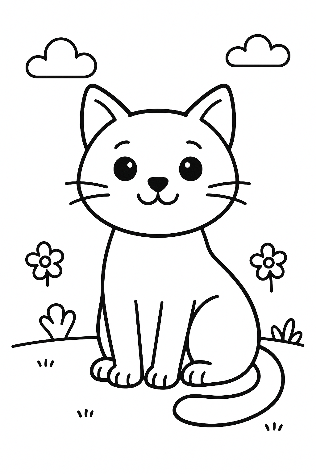 Cat Coloring Page