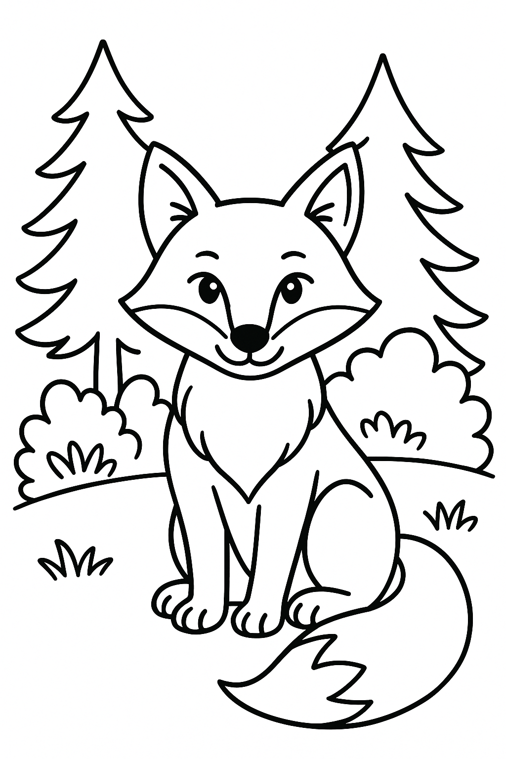 Fox Coloring Page