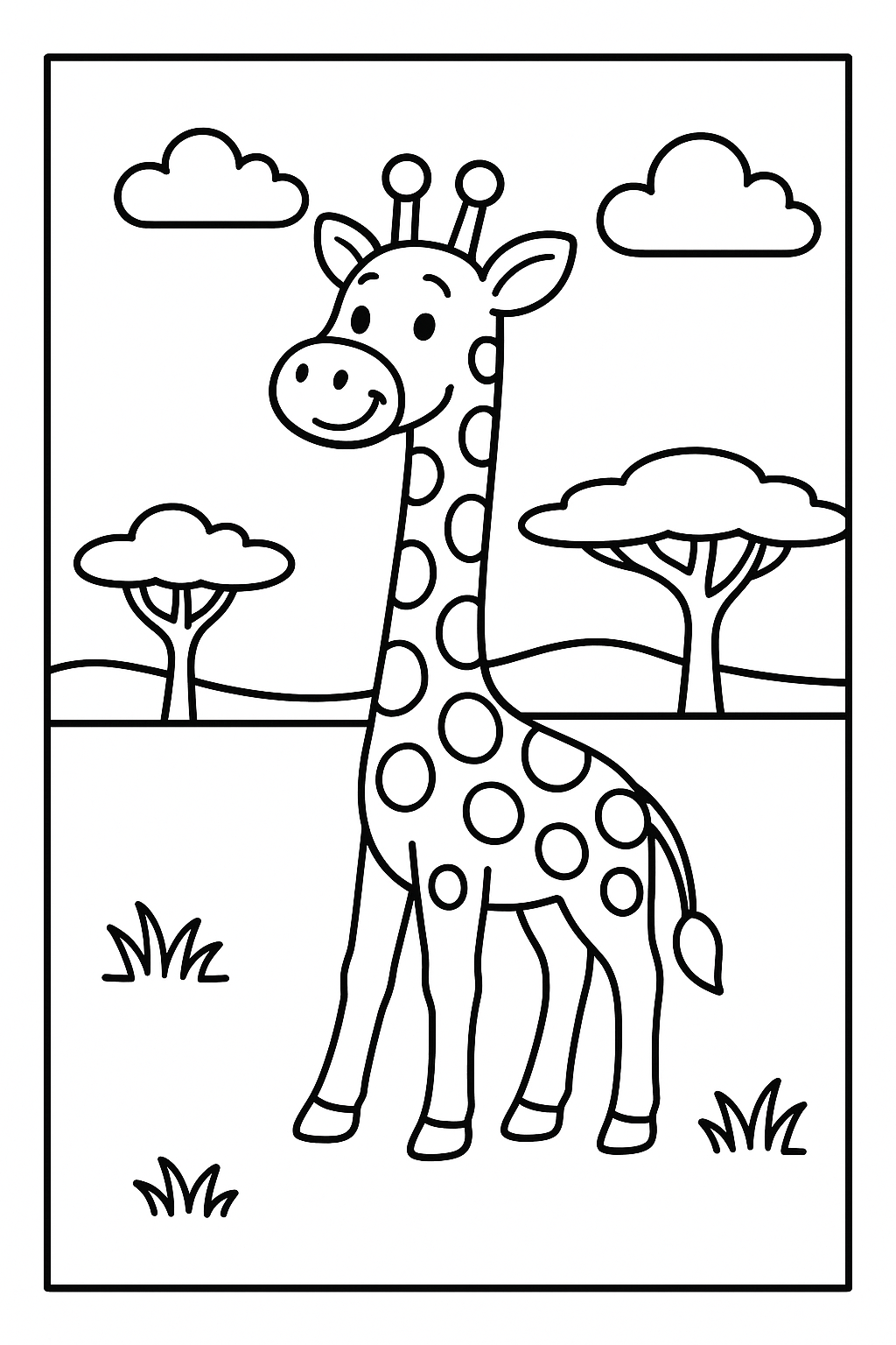 Giraffe Coloring Page