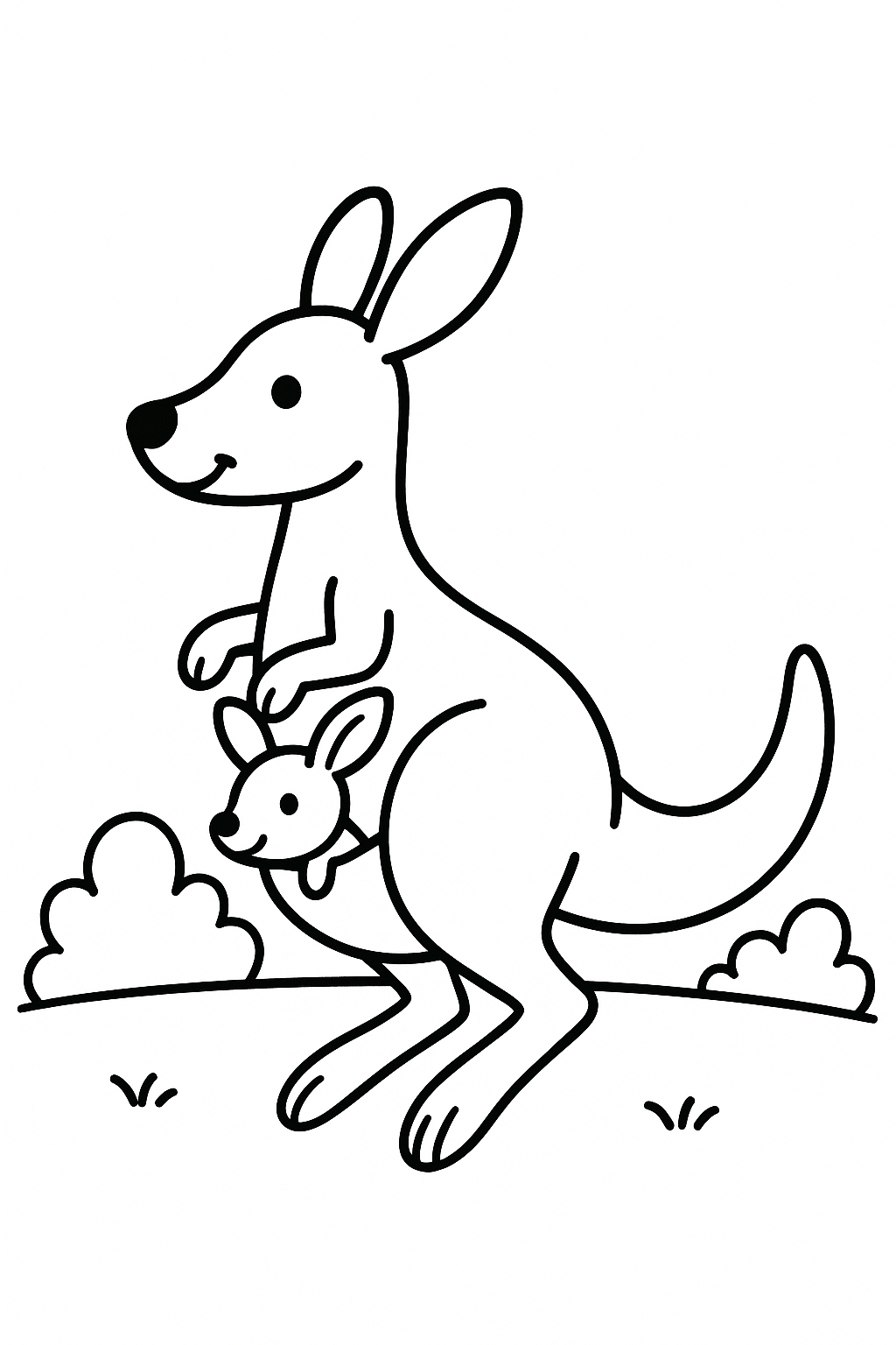 Kangaroo Coloring Page
