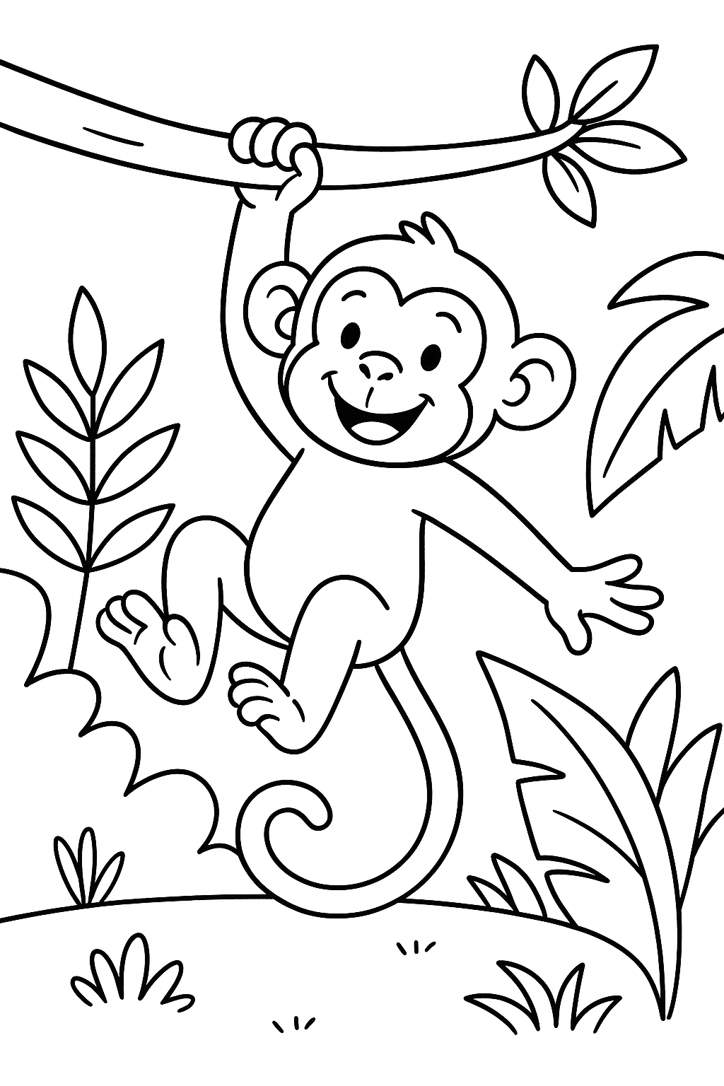 Monkey Coloring Page