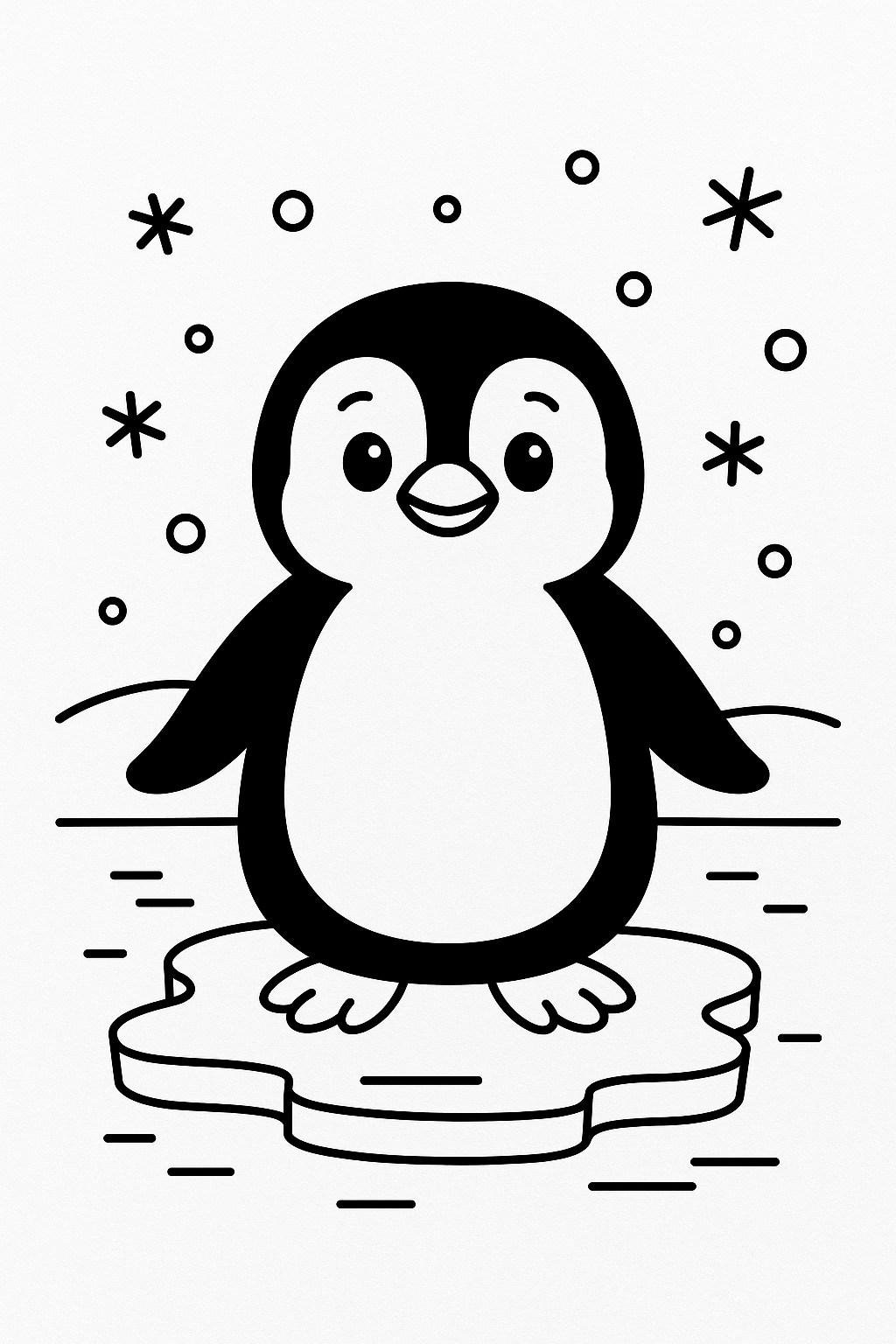 Penguin Coloring Page