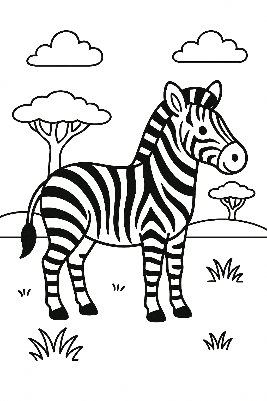 Zebra Coloring Page