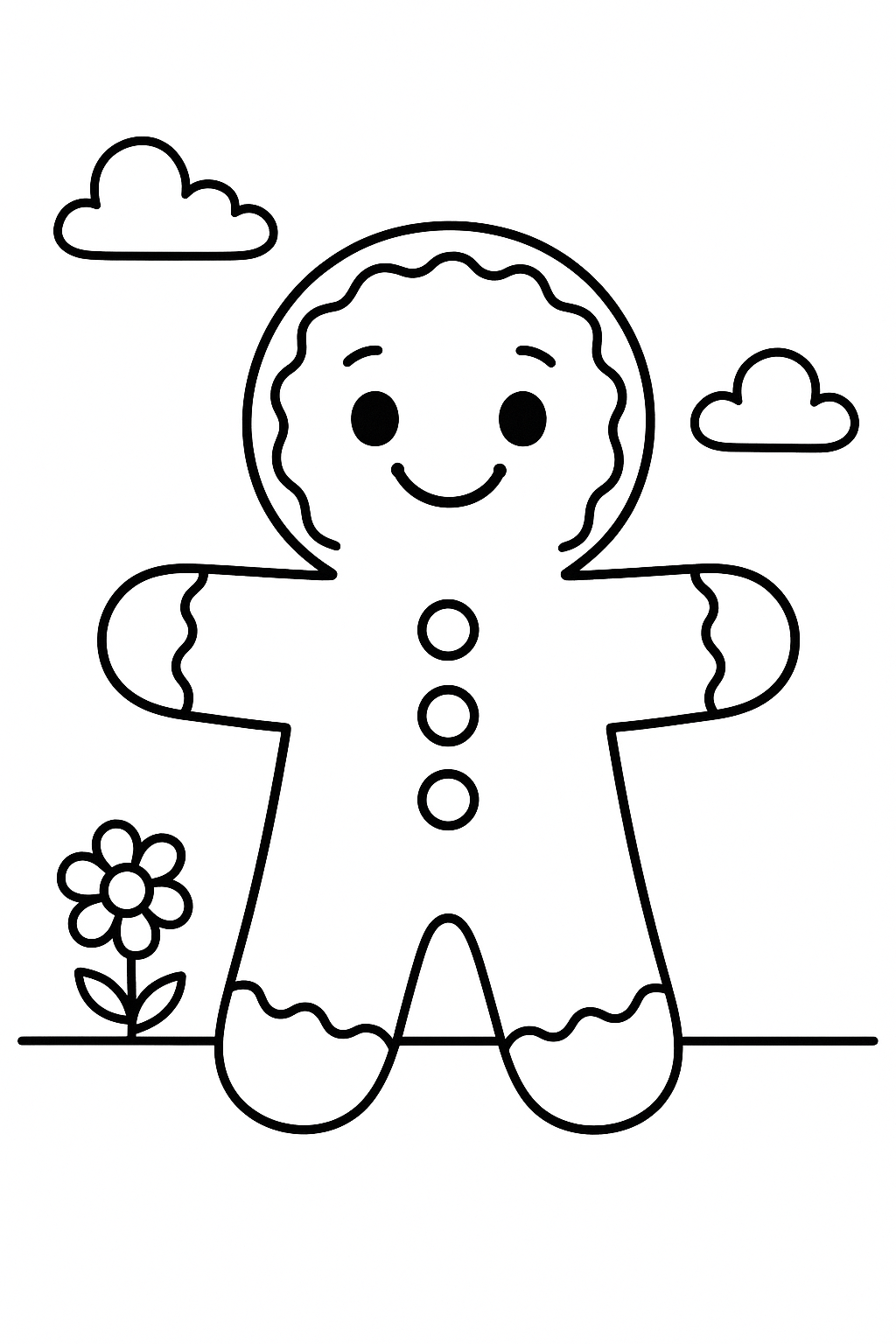 Gingerbread Man Coloring Page