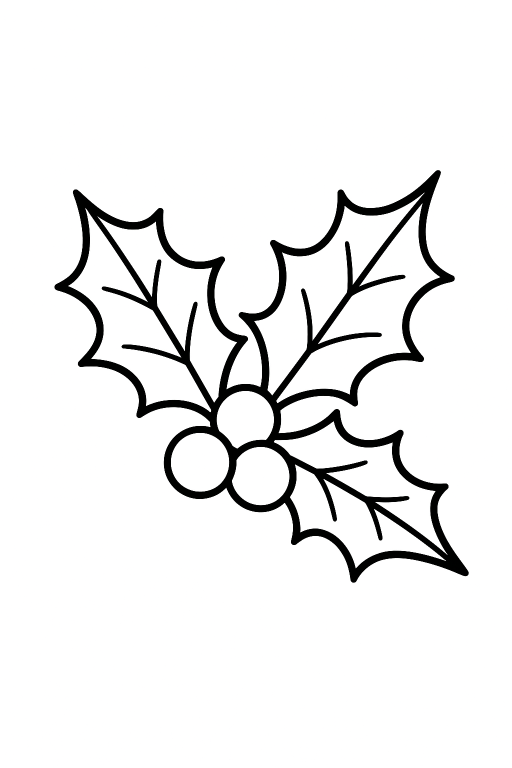 Holly Coloring Page