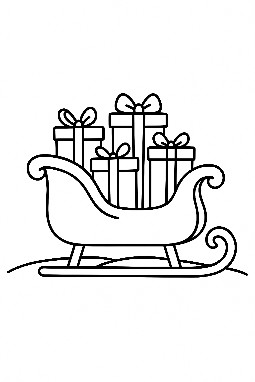 Sleigh Coloring Page