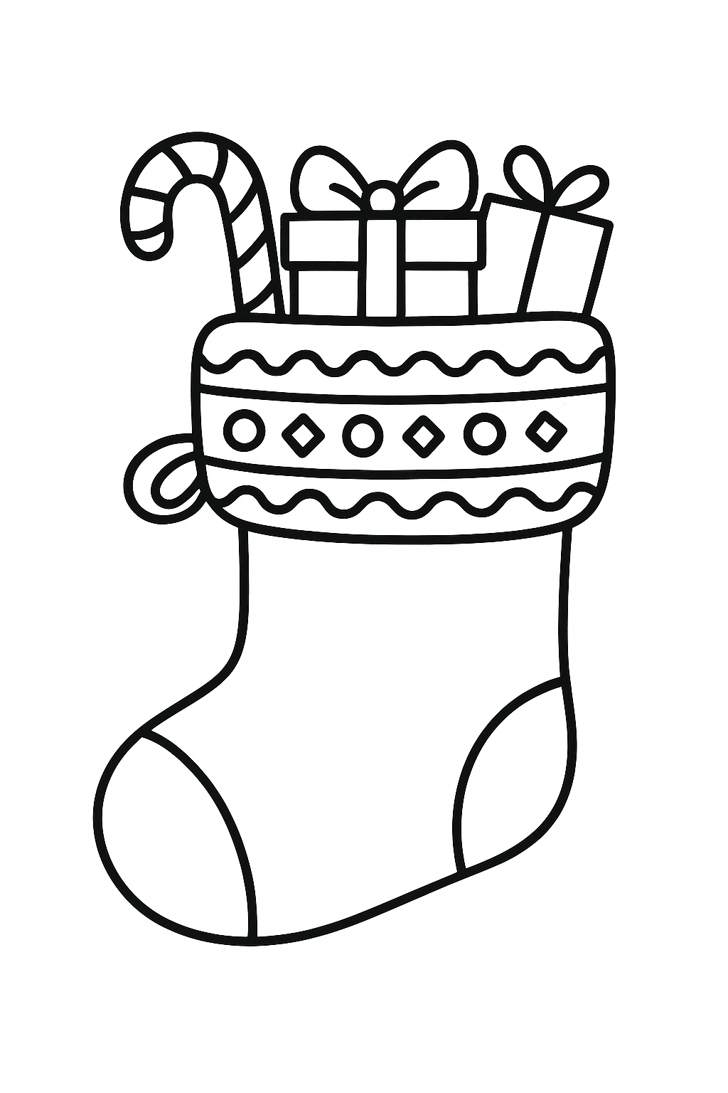 Christmas Stocking Coloring Page