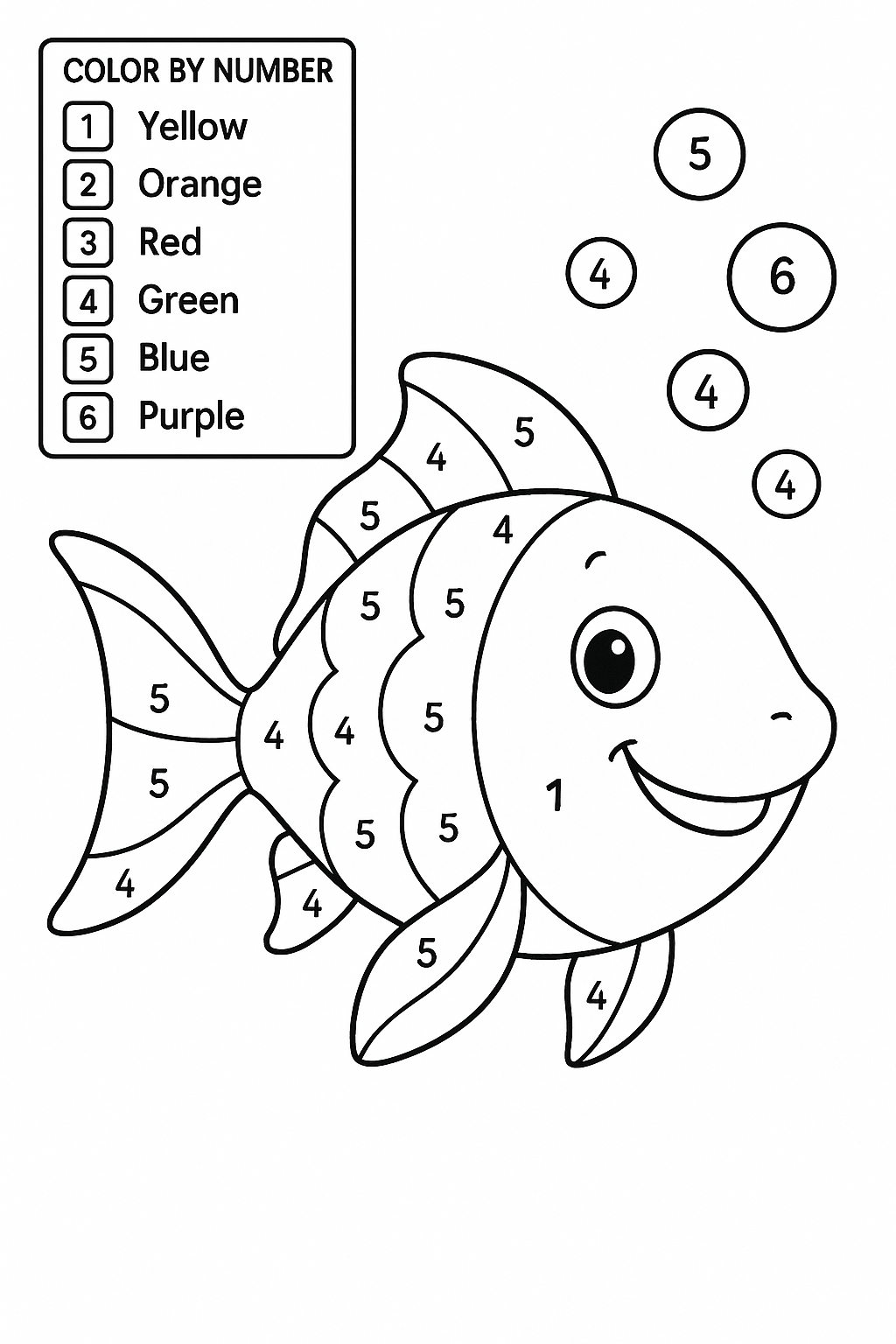 Fish Color by Number