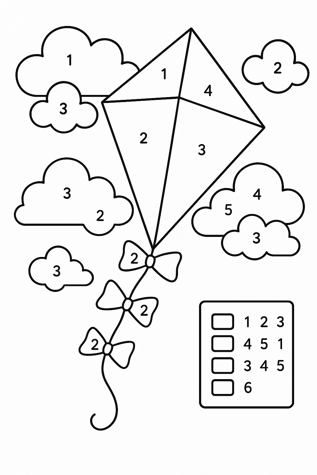 Kite Color by Number