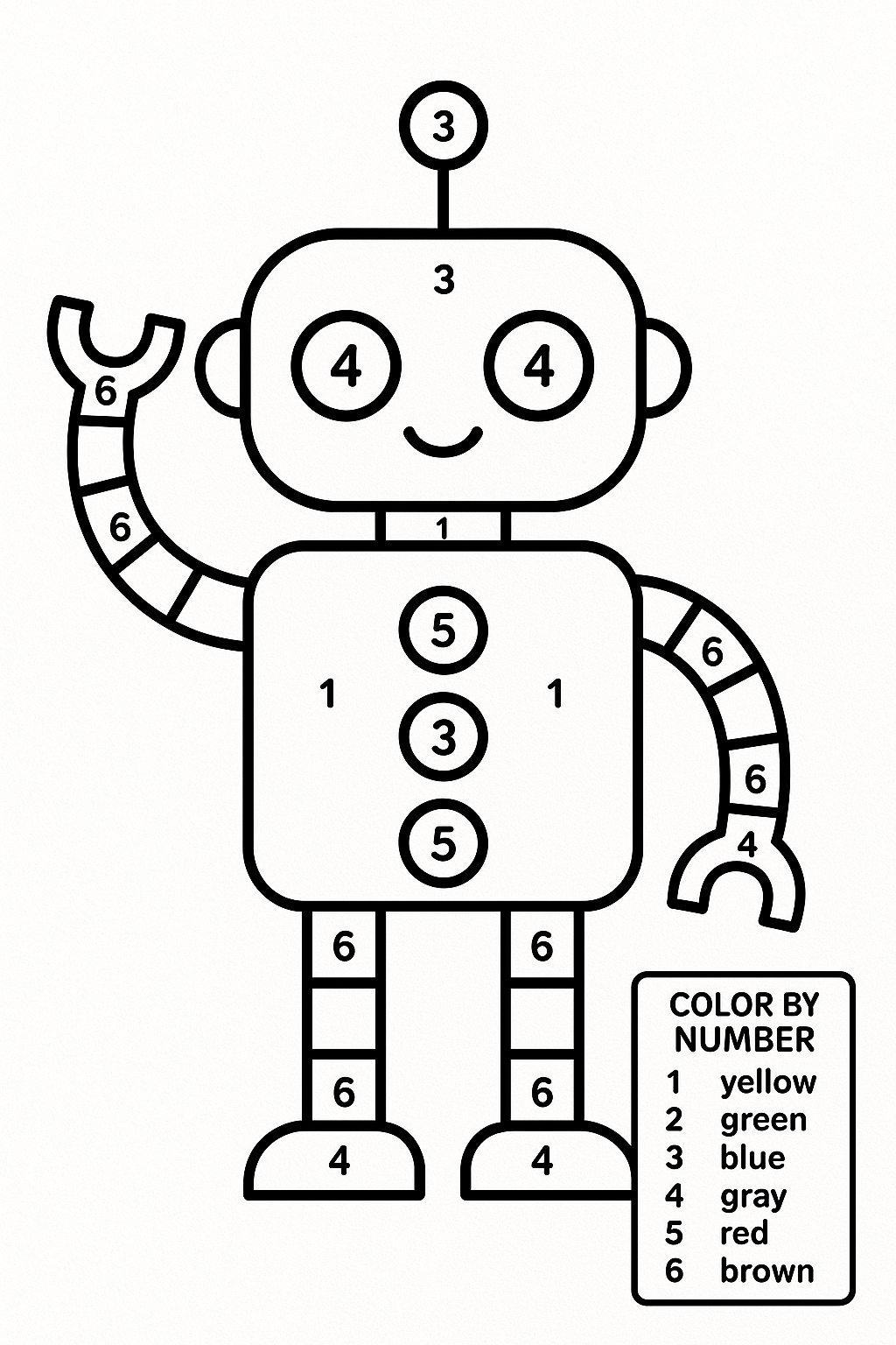 Robot Color by Number