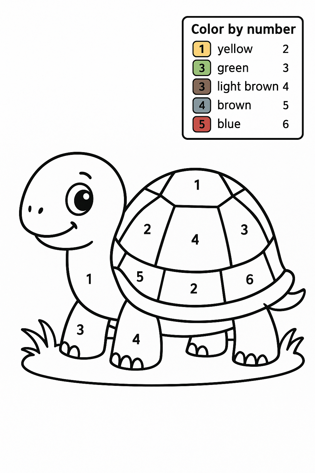 Turtle Color by Number