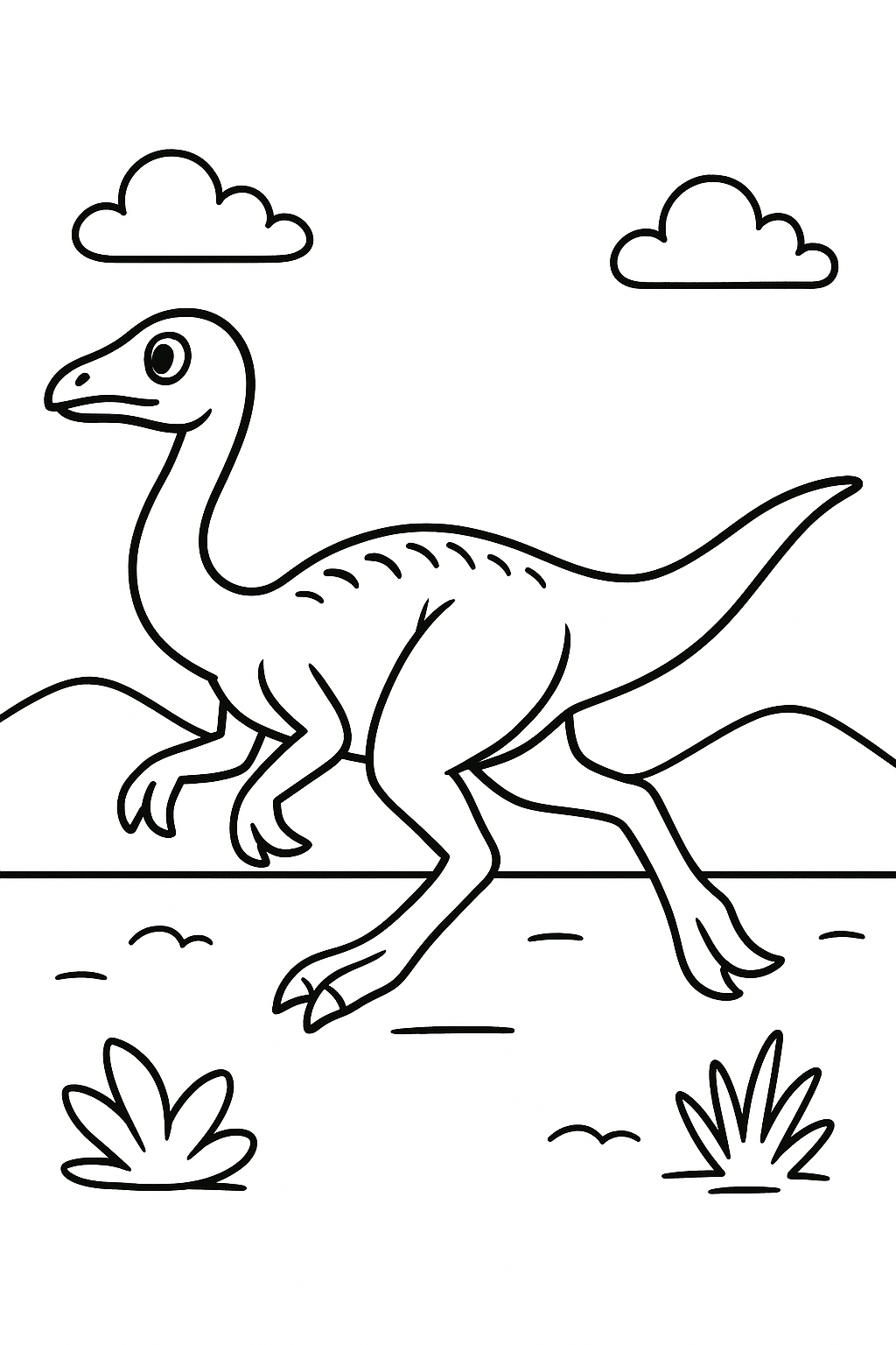 Gallimimus Coloring Page