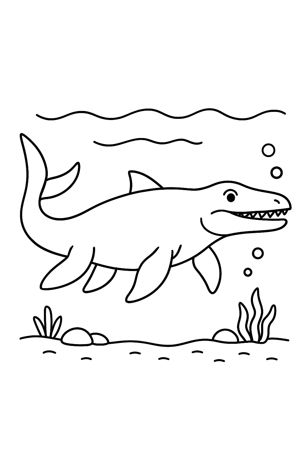 Mosasaurus Coloring Page