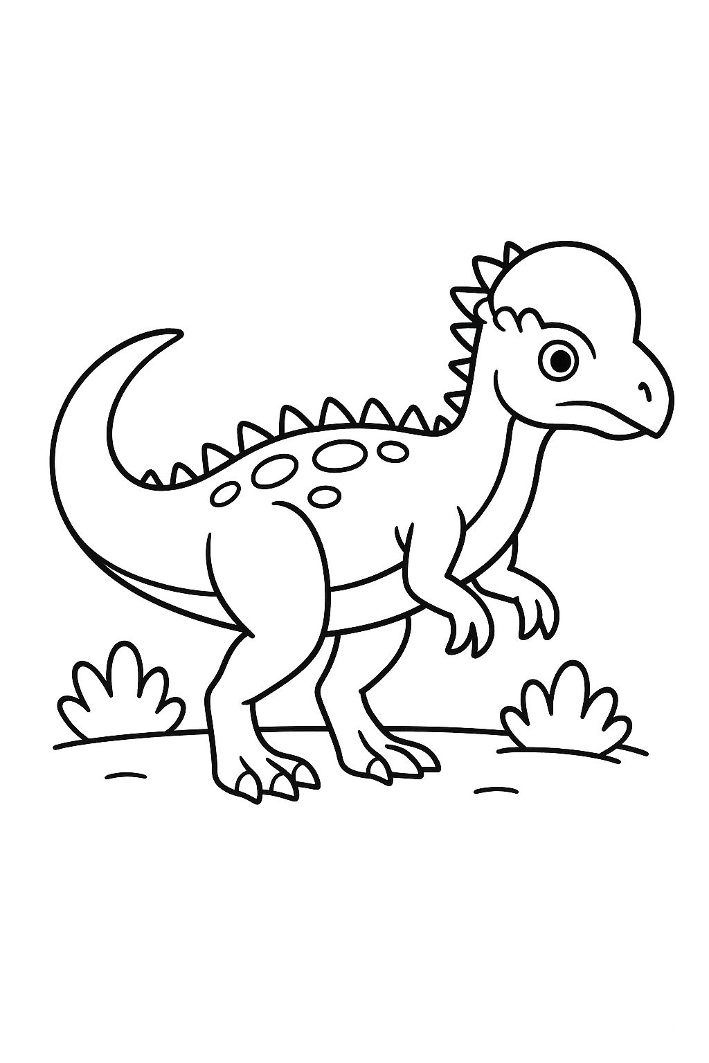Pachycephalosaurus Coloring Page