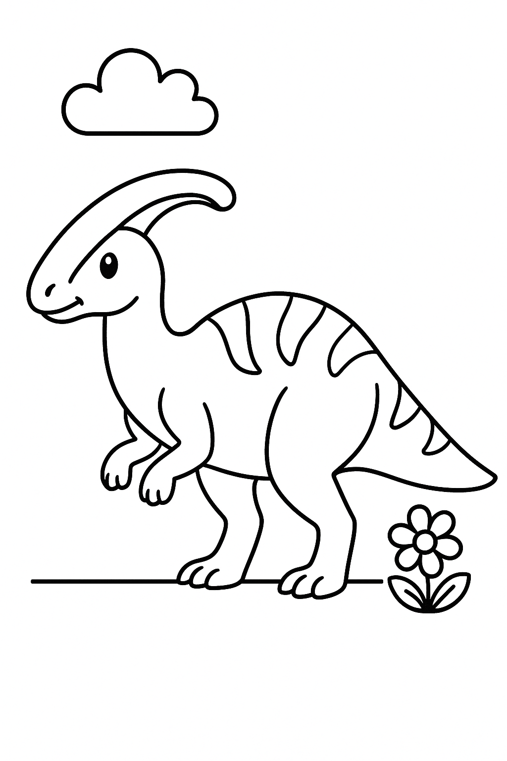 Parasaurolophus Coloring Page