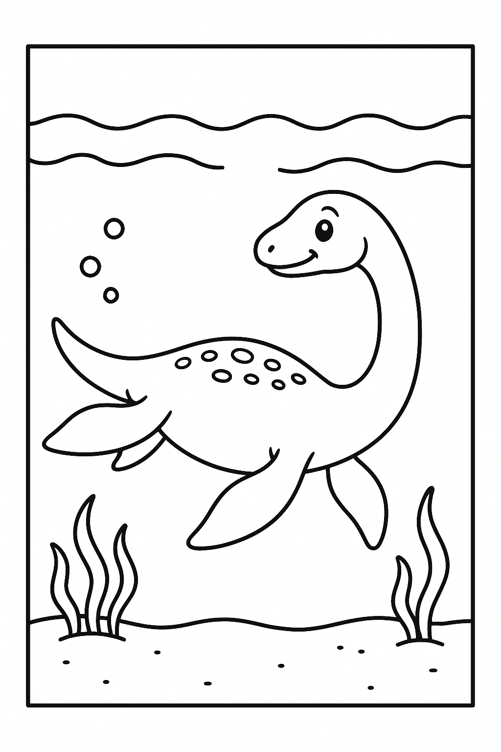 Plesiosaurus Coloring Page