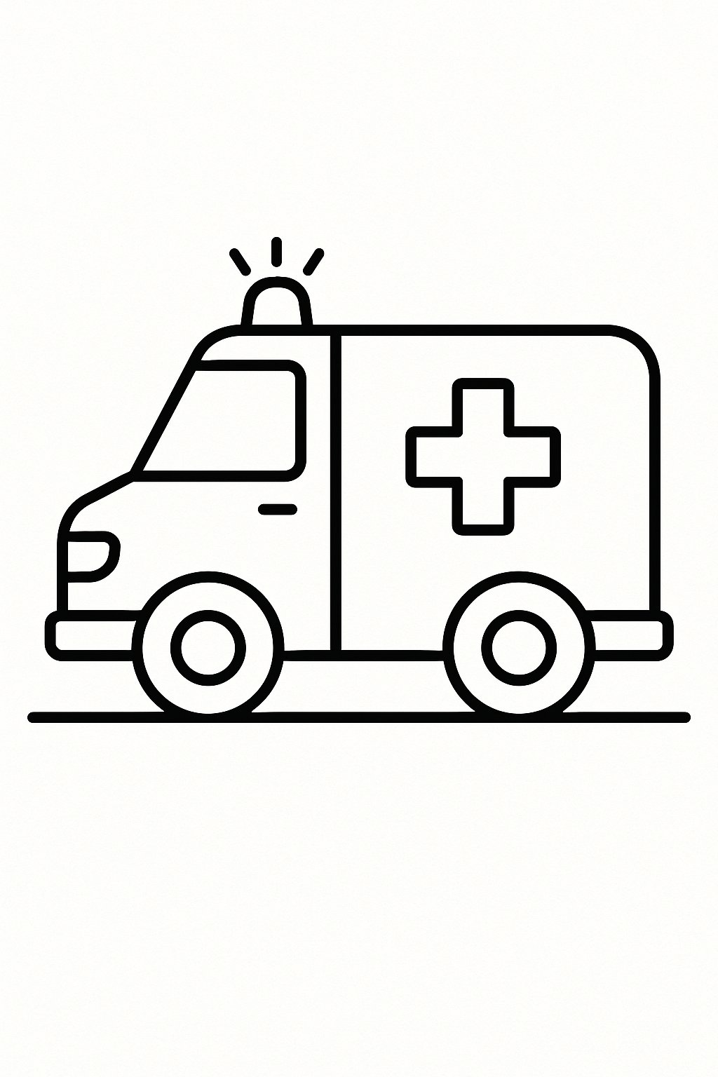 Ambulance Coloring Page