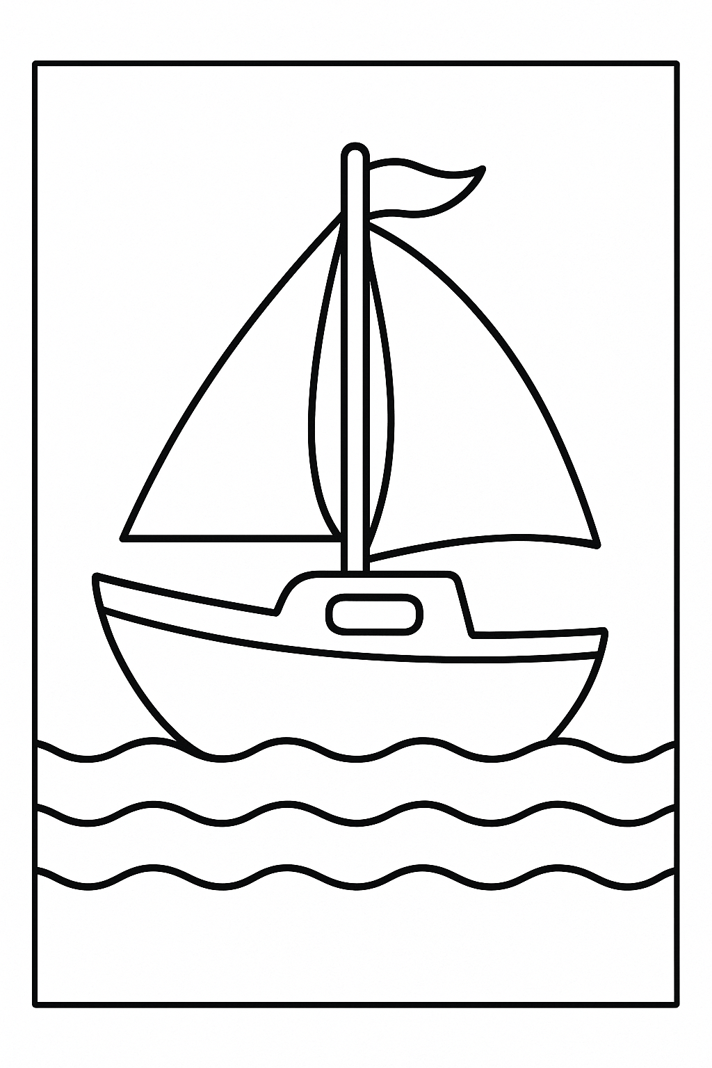 Boat Coloring Page
