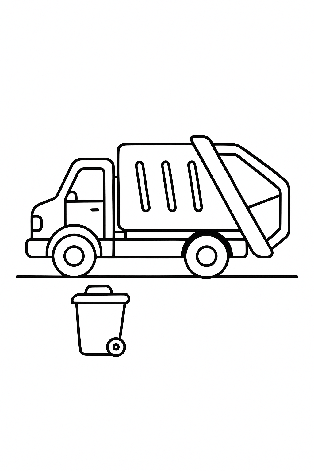 Garbage Truck Coloring Page