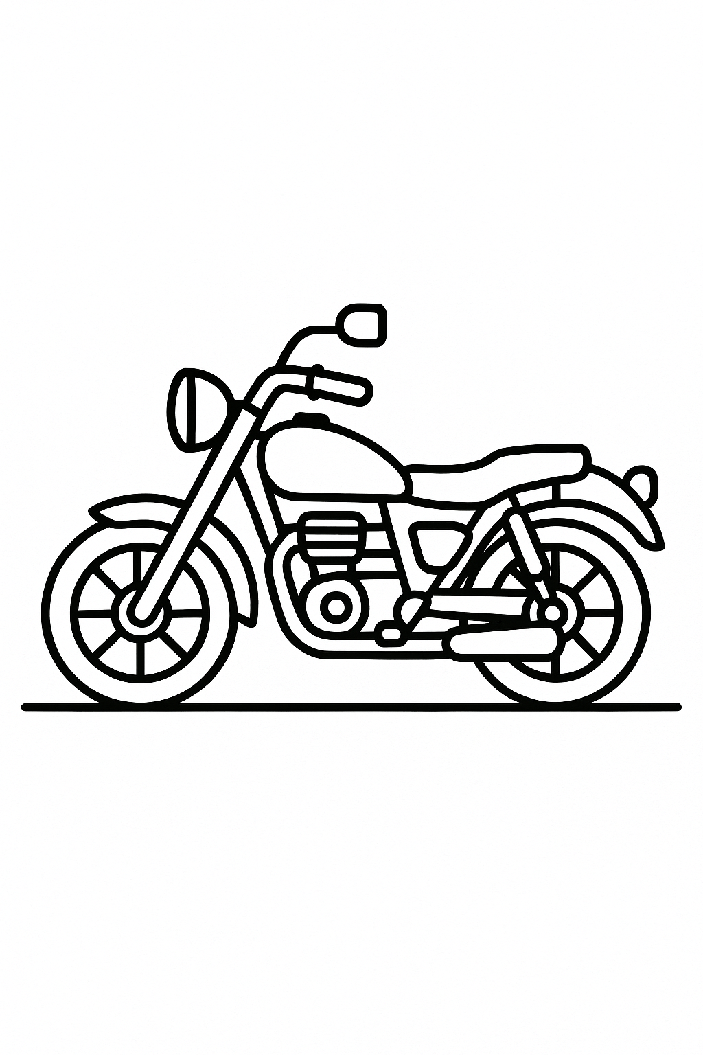 Motorcycle Coloring Page