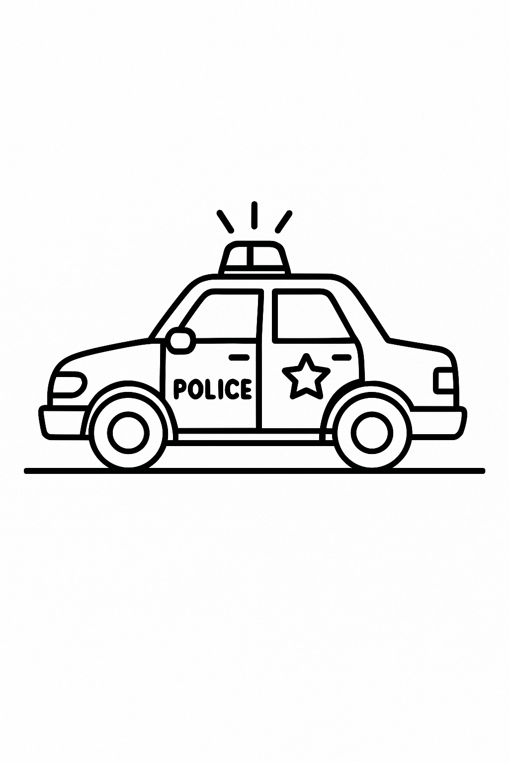 Police Car Coloring Page