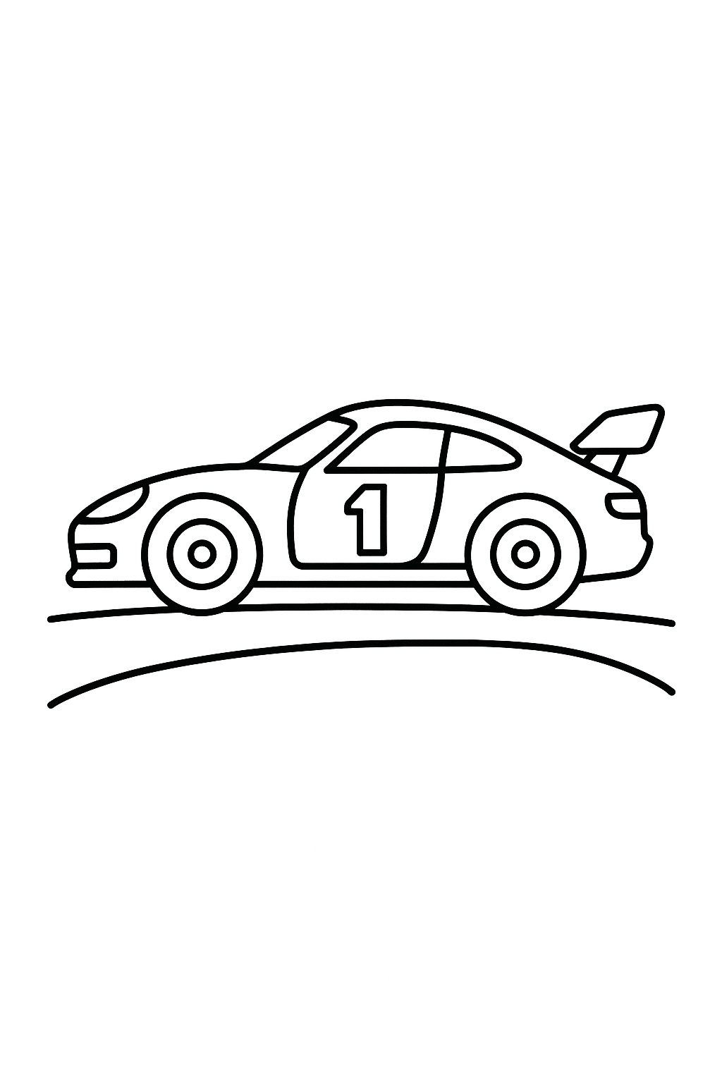 Race Car Coloring Page