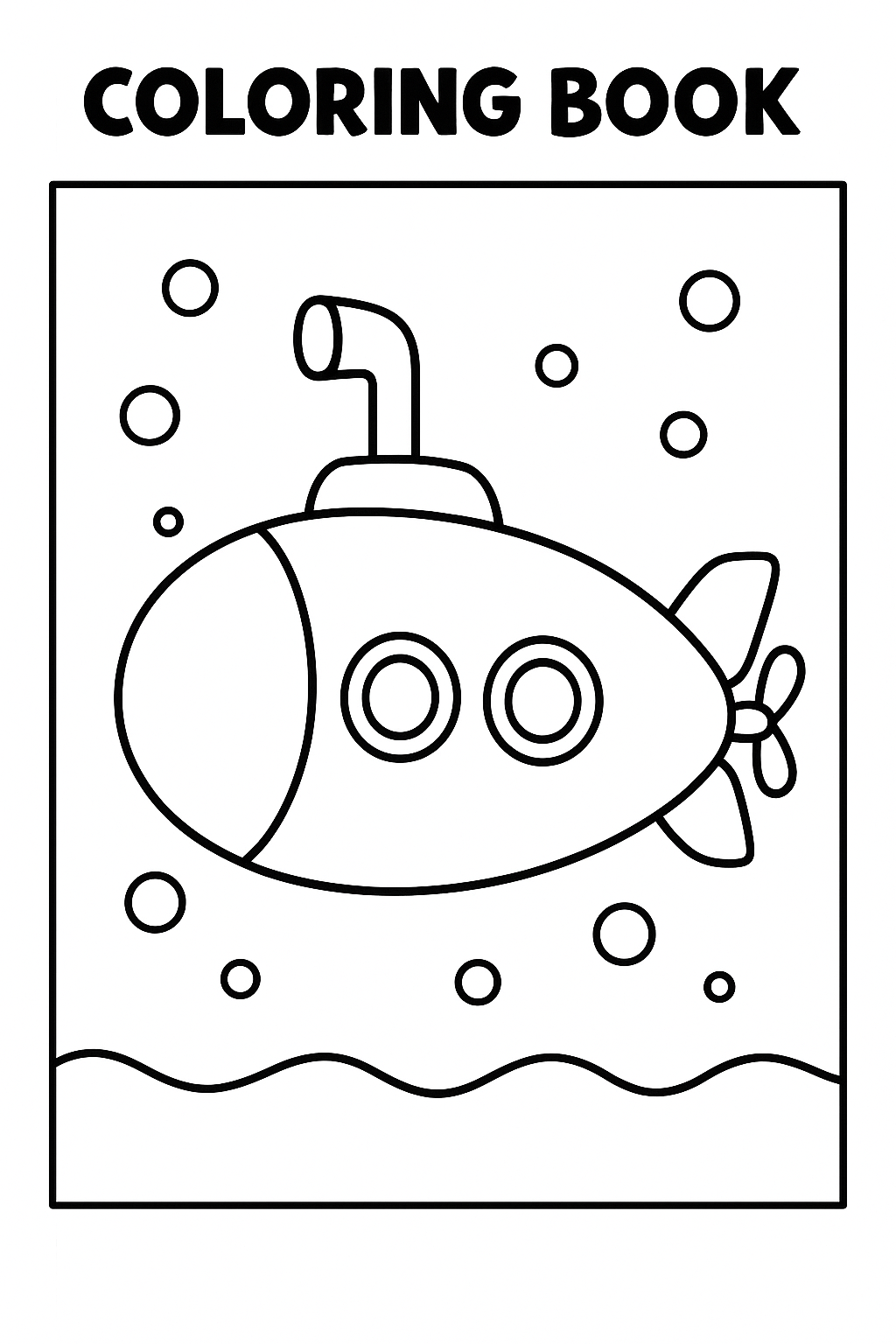 Submarine Coloring Page